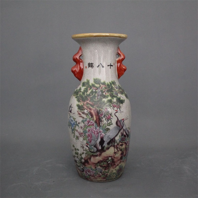 Jingdezhen antique ceramics qianlong pastel vase 18 crane home decoration cabinet antique display pieces vase Ceramic Festival decoration
Jingdezhen antique ceramics qianlong pastel vase 18 crane home decoration cabinet antique display pieces vase Ceramic Festival decoration