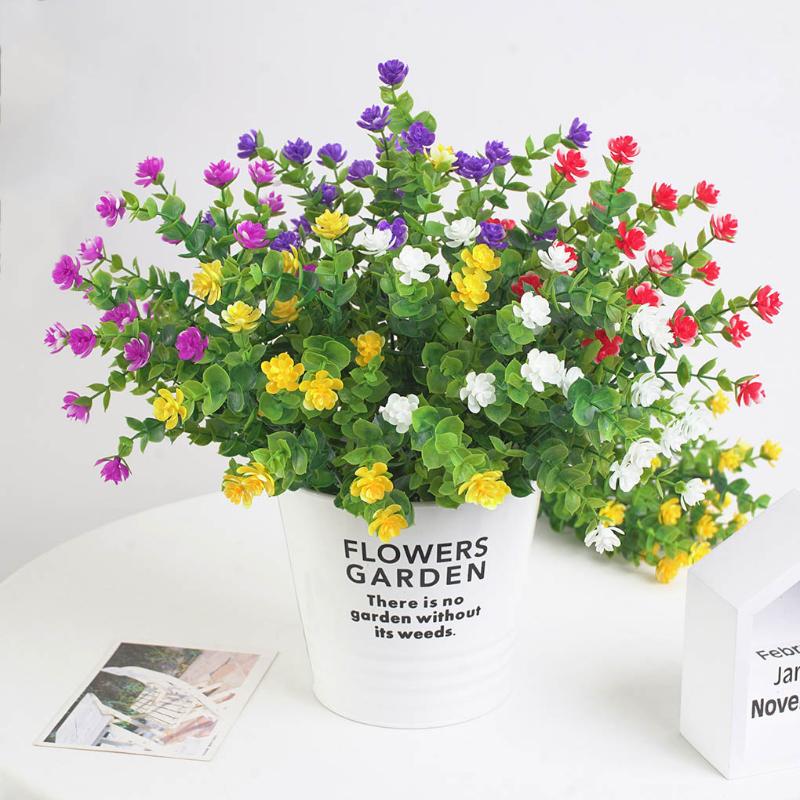 Plastic Flower Bouquet Home Office Artificial Floral Decor Wedding Party Garden Fake Flower Simulation Milan Grass, White
Plastic Flower Bouquet Home Office Artificial Floral Decor Wedding Party Garden Fake Flower Simulation Milan Grass, White