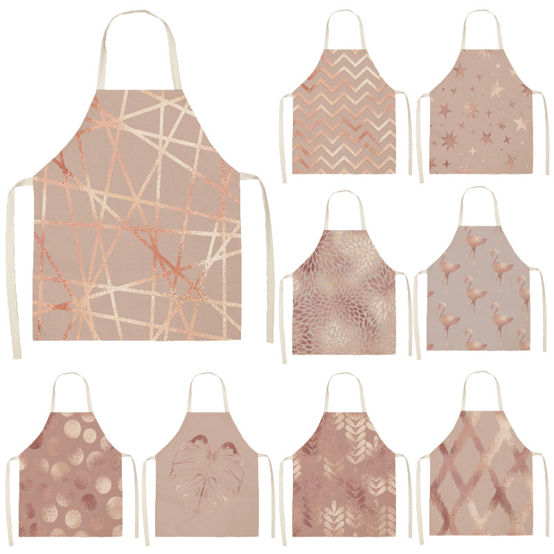 Rose Golden Geometric Printed Cotton Linen Sleeveless Aprons Flower Kitchen Women Pinafore Home Cooking Baking Waist Bib WQL0154
Rose Golden Geometric Printed Cotton Linen Sleeveless Aprons Flower Kitchen Women Pinafore Home Cooking Baking Waist Bib WQL0154