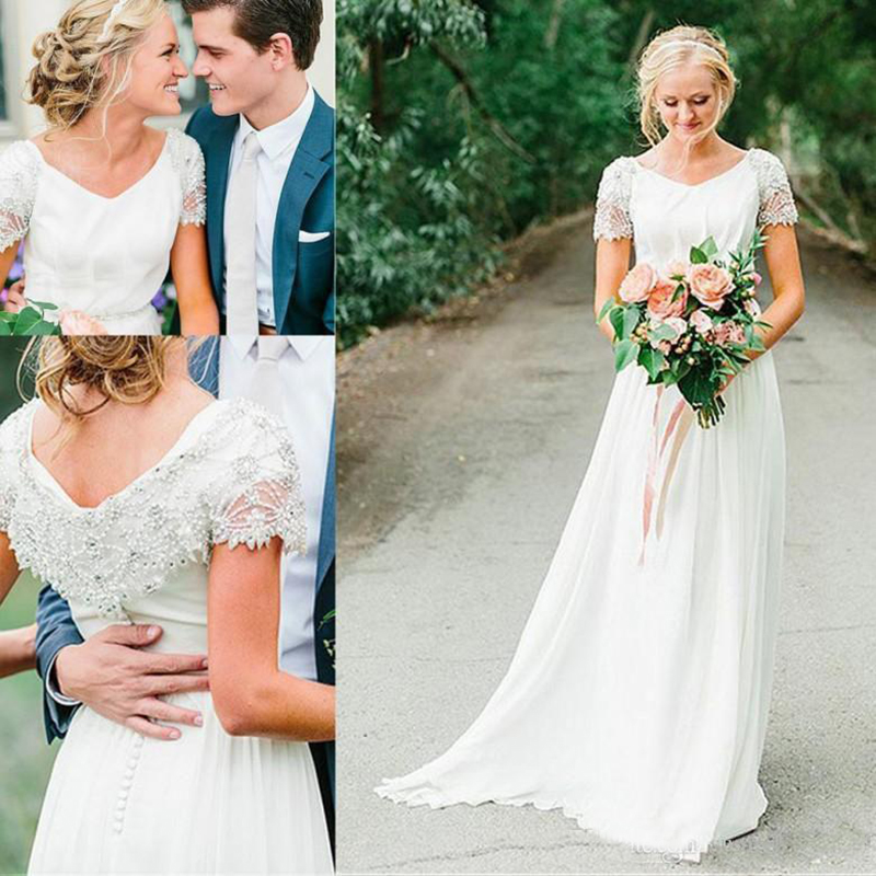 Beading Beach Boho Chiffon Wedding Dresses 2020 V Neck Garden Country Bridal Gowns Cheap Short Sleeves Vestidos De Novia, Same as image
Beading Beach Boho Chiffon Wedding Dresses 2020 V Neck Garden Country Bridal Gowns Cheap Short Sleeves Vestidos De Novia, Same as image