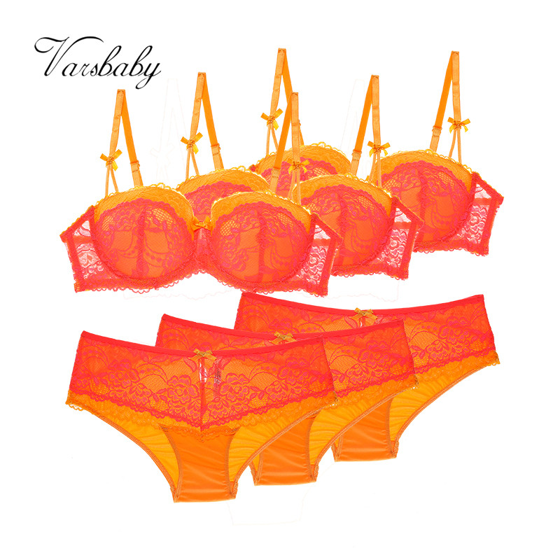 Bras Sets Varsbab 3 /Lot Sexy Underwear Cotton Push-up Lingerie Set Underwire Floral Lace Bow Orange Bra, 3 sets orange
Bras Sets Varsbab 3 /Lot Sexy Underwear Cotton Push-up Lingerie Set Underwire Floral Lace Bow Orange Bra, 3 sets orange