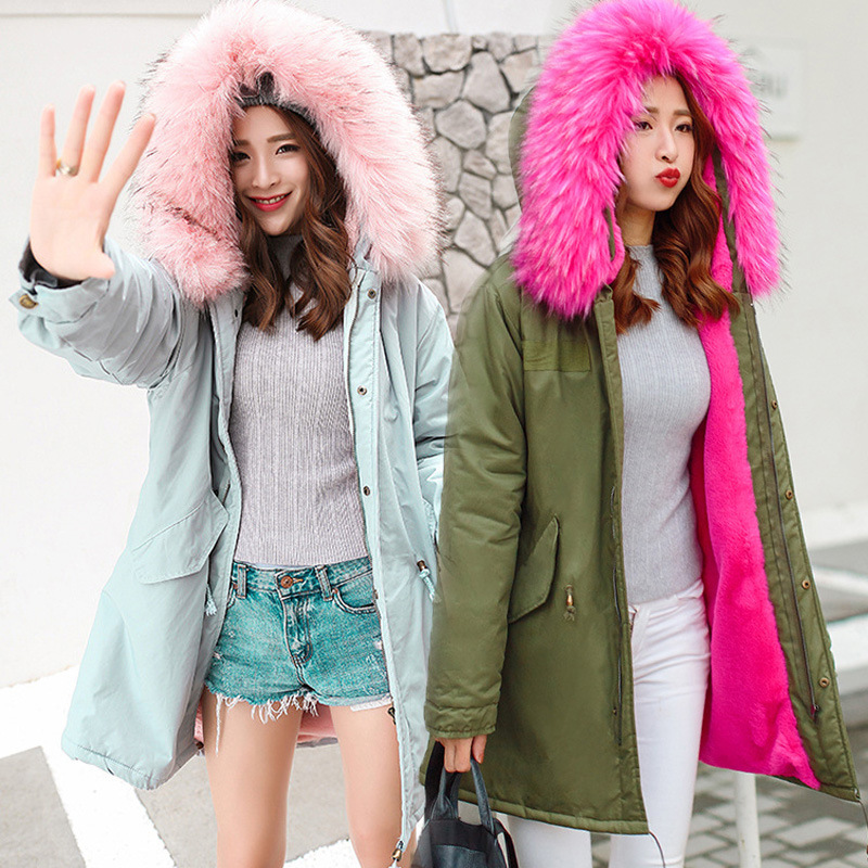 Cotton Women Long Winter Large Fur Collar Hooded Plus Velvet Padded Cotton Warm Jacket Loose Thick Chaqueta Mujer Coat MZ2842, Black
Cotton Women Long Winter Large Fur Collar Hooded Plus Velvet Padded Cotton Warm Jacket Loose Thick Chaqueta Mujer Coat MZ2842, Black