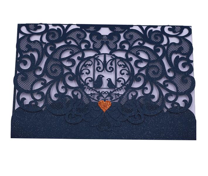 Laser Cut Invitation Card Bird Love Wedding Invitation Cards Greeting Cards Postcard Elegant Engagement Wedding Invitation Card