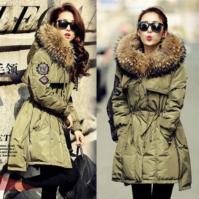 Womens Down Real Fur Collar Winter Jackets White Duck Down Parka Jackets Natural Raccoon Fur Collar Female Winter Coat free shipping, Army green
Womens Down Real Fur Collar Winter Jackets White Duck Down Parka Jackets Natural Raccoon Fur Collar Female Winter Coat free shipping, Army green