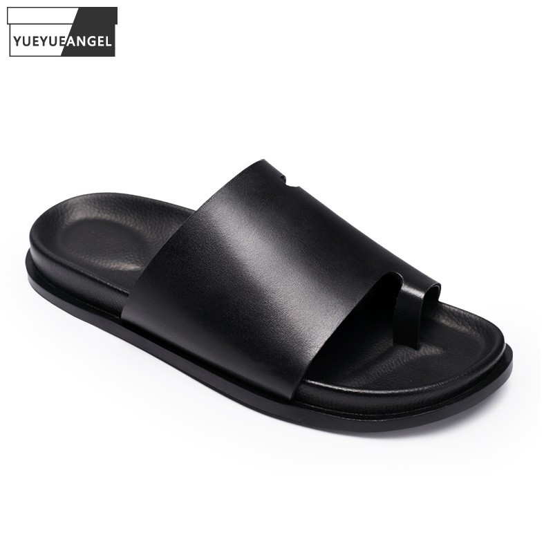 Genuine Leather Slippers Men Summer Footwear Gothic Casual Shoes Black Outdoor Flip Flops Male Open Toe Non-Slip Flat Sandals
Genuine Leather Slippers Men Summer Footwear Gothic Casual Shoes Black Outdoor Flip Flops Male Open Toe Non-Slip Flat Sandals