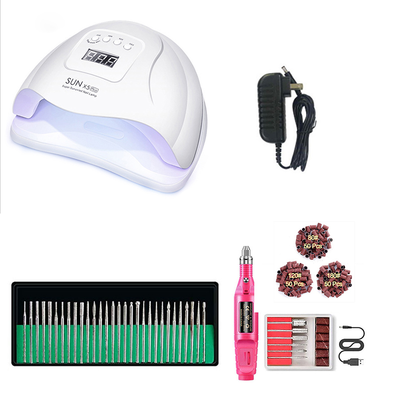 UV Lamp Gel Nail With Drill Bit Sanding Paper Rolls Polisher Set Professional Kit Nail 110W Led UV Lamp HIAISB
UV Lamp Gel Nail With Drill Bit Sanding Paper Rolls Polisher Set Professional Kit Nail 110W Led UV Lamp HIAISB