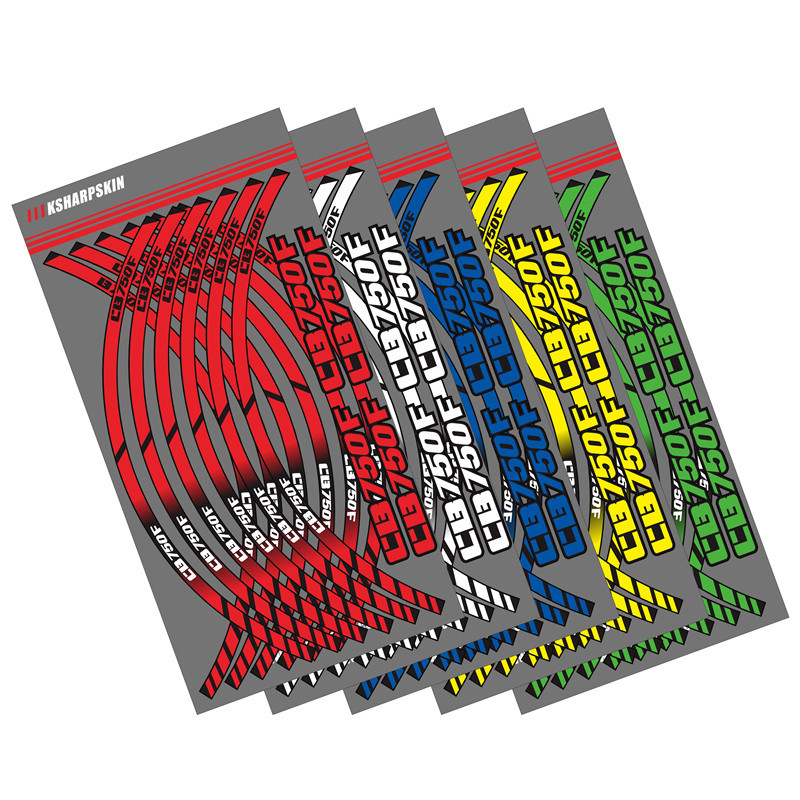 New creative fashion modified motorcycle tire stickers personality stripes inner ring reflective decorative decals for HONDA CB750F, Green
New creative fashion modified motorcycle tire stickers personality stripes inner ring reflective decorative decals for HONDA CB750F, Green