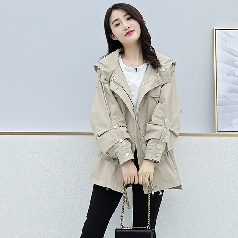 2019 Spring Autumn Women Coat Hooded jacket fashion Loose Large Size tide Thin windbreaker women student Casual ladies jackets, Khaki
2019 Spring Autumn Women Coat Hooded jacket fashion Loose Large Size tide Thin windbreaker women student Casual ladies jackets, Khaki