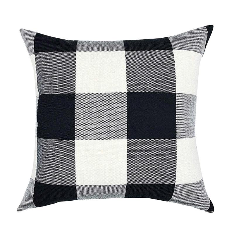 2pcs Square Striped Plaid Linen Pillowcase Upholstered Sofa Cushion Cover Throw Waist Pillow Covers Sofa Home Decoration #LR3, Black
2pcs Square Striped Plaid Linen Pillowcase Upholstered Sofa Cushion Cover Throw Waist Pillow Covers Sofa Home Decoration #LR3, Black