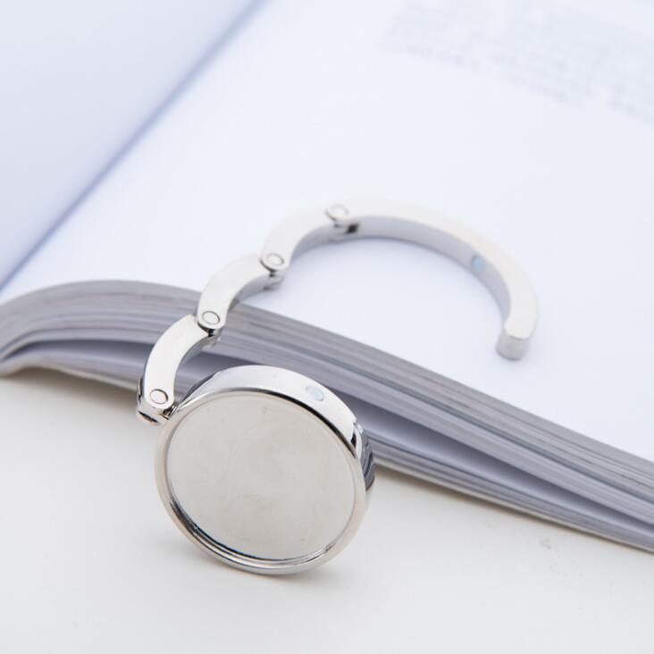 Portable Silver Handbag Hook Purse Hanger Bag Holder Foldable Hanger Tote Bag Holder Blank Home Clothing Accessories LX1408