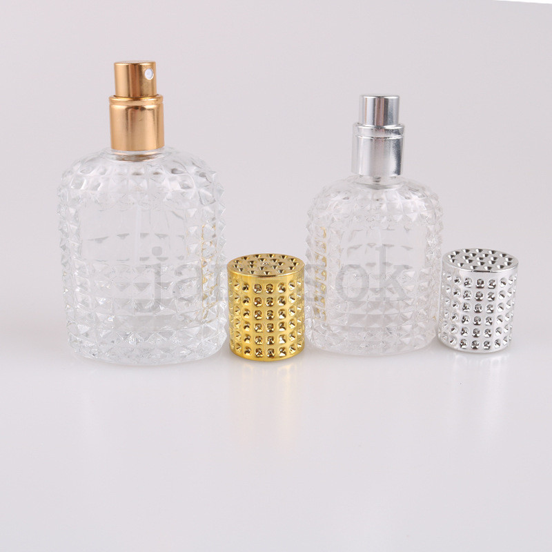 Portable Glass Perfume Spray Bottles 30ml/50ml Empty Cosmetic Containers Atomizer Bottle For Outdoor Travel Perfume Bottles DA164