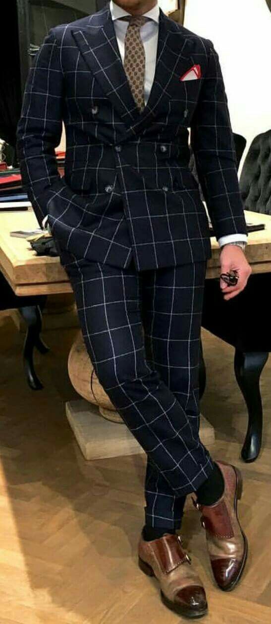 Stripe Mens Suits Slim Fit Tuxedo wedding piece coat pant designs Suits For Wedding Navy Mens Prom Clothing Two Pieces(Jacket+Pants)