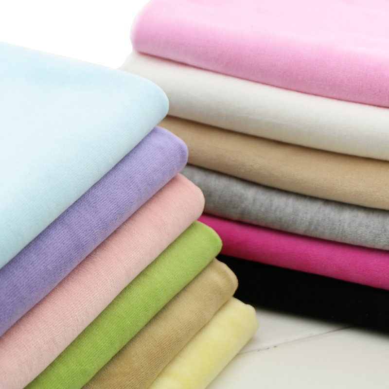 Super Soft Cotton Knitted Velvet Fabric Spring Autumn Baby Jacket Bedding Cloth Safe non-fluorescenc