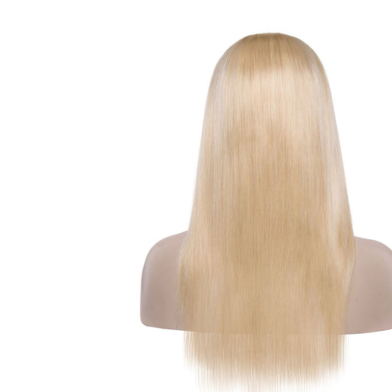 Mongolian Virgin Hair Lace Front Wig 613# Blonde Natural Color Silky Straight 8-28inch Lace Front Wig 613# Blonde
