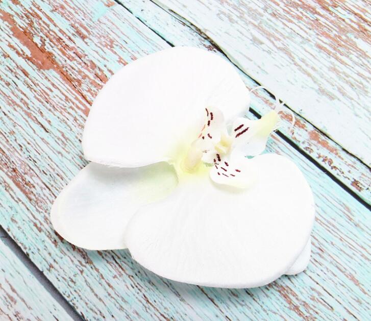 Artificial Butterfly Orchid Flower 9*10cm Handmade Phalaenopsis Flower Heads For Wedding Car Home Decoration DIY Flores