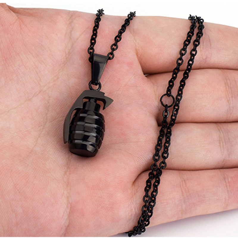 Hip Hop Vintage Pendant Necklaces 316L Stainless Steel Cool Men 18K Gold Plated Jewelry