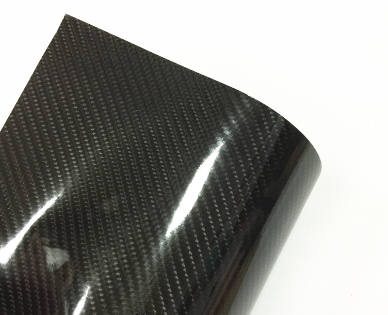 6D Carbon Fiber Vinyl Wrap Roll 1ft x 10ft, Super Glossy Car Wrap Film Featuring Bubble Free Air Release Technology, Car Motor DIY Interiors Exteriors