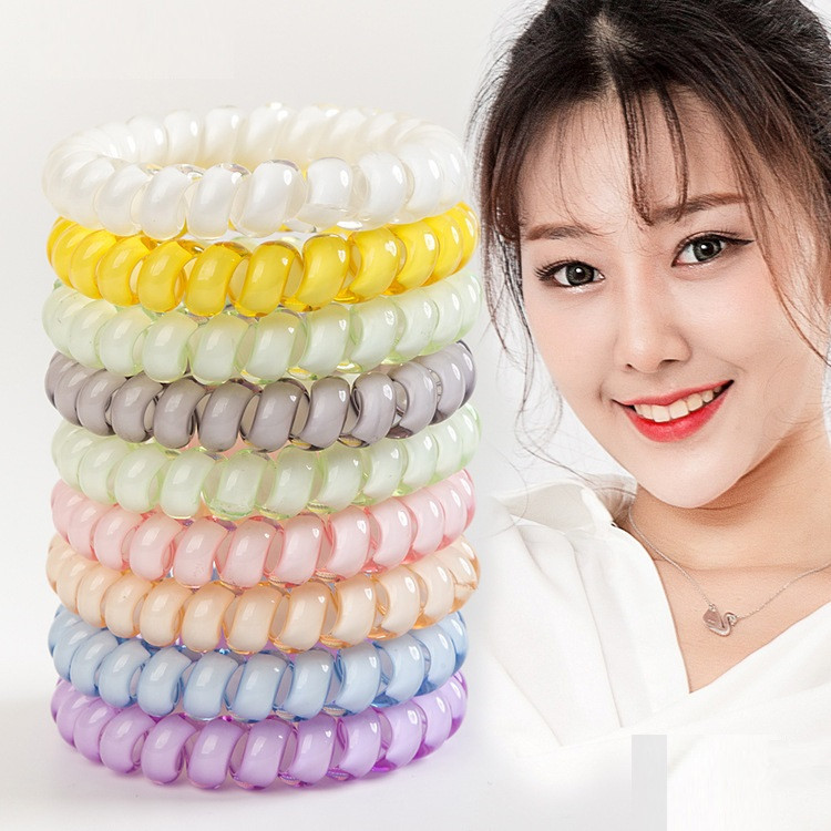 Multi colors 5 cm Telephone Wire Hair Tie fashion Jelly Hair Rope Candy Color large size Telephone Wire Hair circle T9I00268 
Multi colors 5 cm Telephone Wire Hair Tie fashion Jelly Hair Rope Candy Color large size Telephone Wire Hair circle T9I00268