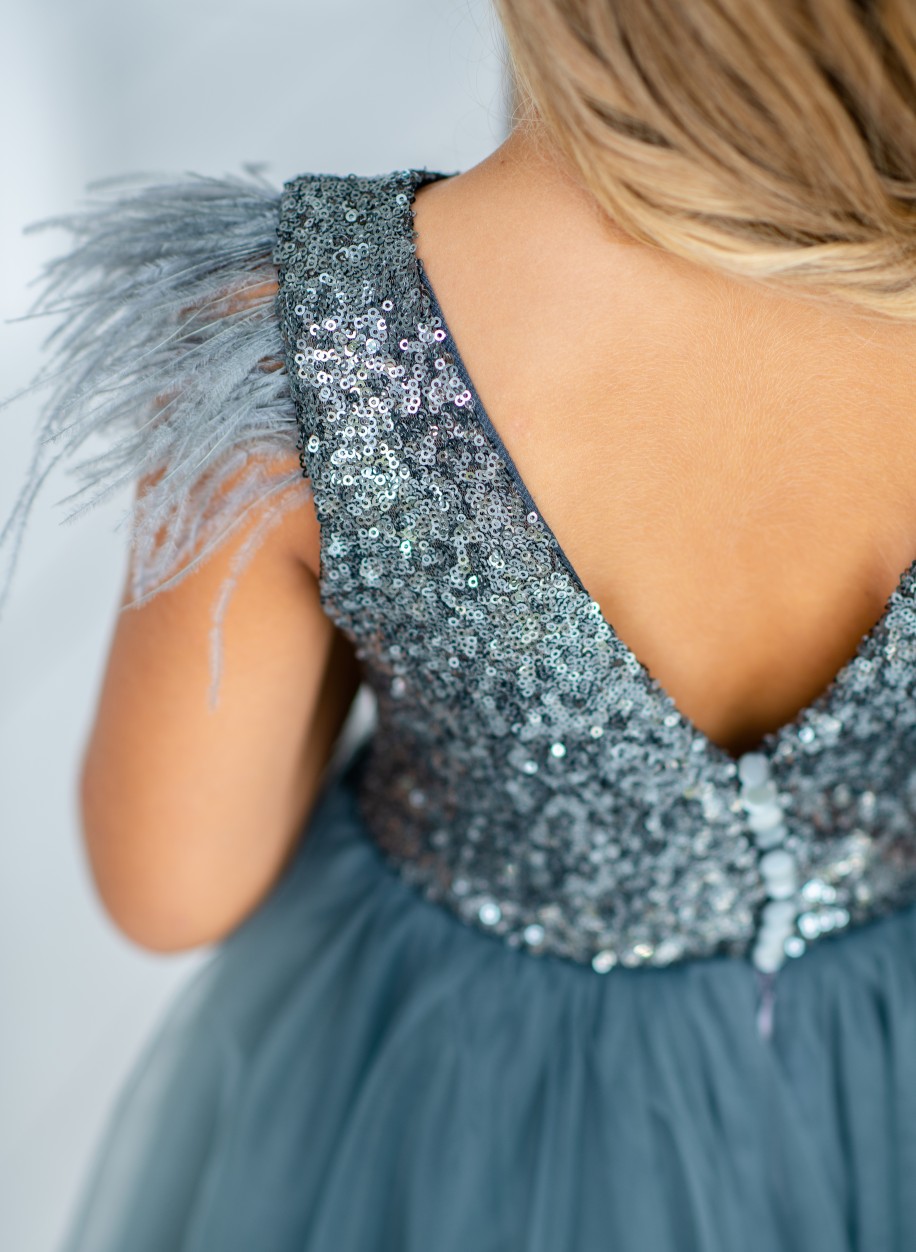 2020 Cute Girls Pageant Dresses Sleeveless Feather Sequins Ankle Length Flower Girl Dresses For Wedding First Communion Gowns Custom Made