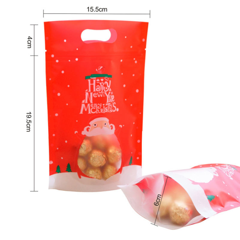 Gift Wrap 50Pcs Christmas Bag Nougat Cookies Packaging Baking Accessories Party Decor Candy