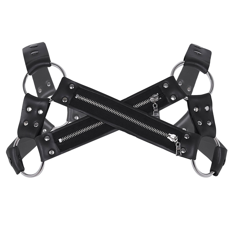 MSemis Leather Harness Mens Bondage Fetish Gay bdsm Bondage Shoulder Body Chest Muscle Men Harness Belt Straps Arnes Hombre Gay