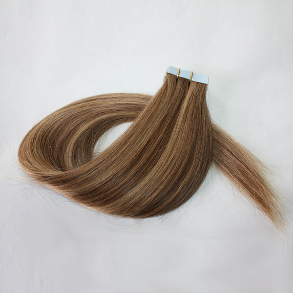 Nice quality Piano Color 4P27 14P24 24p613 Tape In Human Hair extensions 150g 60pieces peruvian Hair blonder