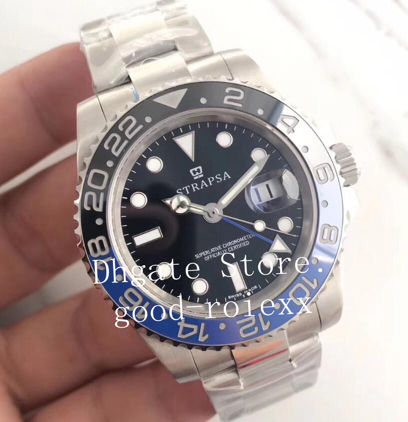 Mens Automatic Eta 2836 BP Factory Watch Men Gmt Batman 116710 Watches Perpetual Bracelet Master Black Blue Ceramic Bezel Steel Wristwatches, Slivery;brown
Mens Automatic Eta 2836 BP Factory Watch Men Gmt Batman 116710 Watches Perpetual Bracelet Master Black Blue Ceramic Bezel Steel Wristwatches, Slivery;brown