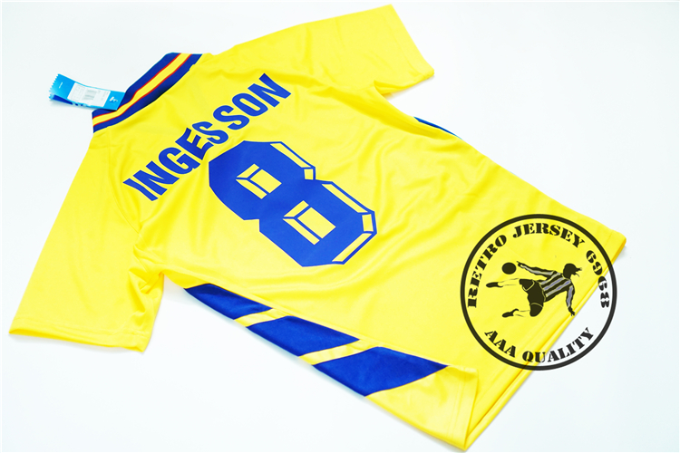 Free shipping 1994 sweden home dahlin nilsson mild larsson brolin ingesson thern schwarz retro soccer jersey old camisetas, Black;yellow
Free shipping 1994 sweden home dahlin nilsson mild larsson brolin ingesson thern schwarz retro soccer jersey old camisetas, Black;yellow