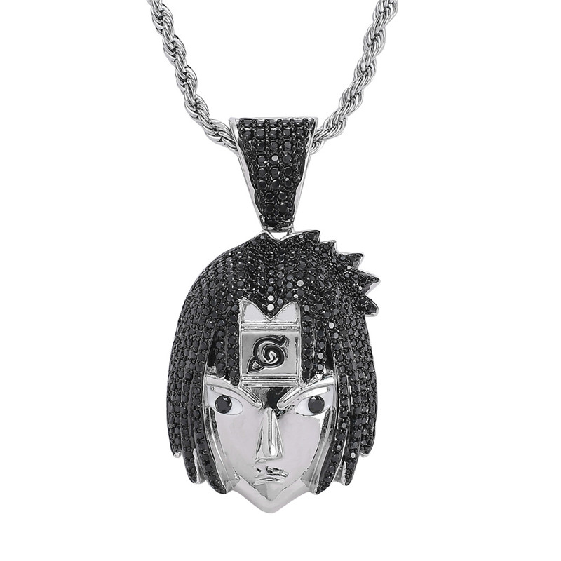 Iced Out Bling Bling Sasuke Pendant Full Cubic Zircon NARUTO Necklace Hip Hop Anime Figure Jewelry For Men Boy Gift
Iced Out Bling Bling Sasuke Pendant Full Cubic Zircon NARUTO Necklace Hip Hop Anime Figure Jewelry For Men Boy Gift