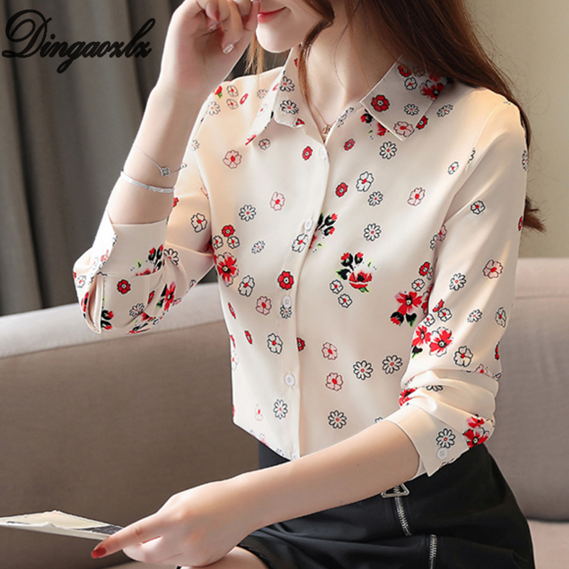 Dingaozlz 2020 new korean long sleeve chiffon blouse elegant female printed chiffon shirt women tops casual clothing, Small flower
Dingaozlz 2020 new korean long sleeve chiffon blouse elegant female printed chiffon shirt women tops casual clothing, Small flower