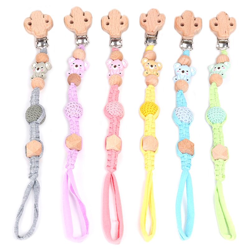 Baby Wood Pacifier Clip Chain Handmade Woven Nipple Holder Infant Teether Soother Leash Strap Toys Shower Gift
Baby Wood Pacifier Clip Chain Handmade Woven Nipple Holder Infant Teether Soother Leash Strap Toys Shower Gift