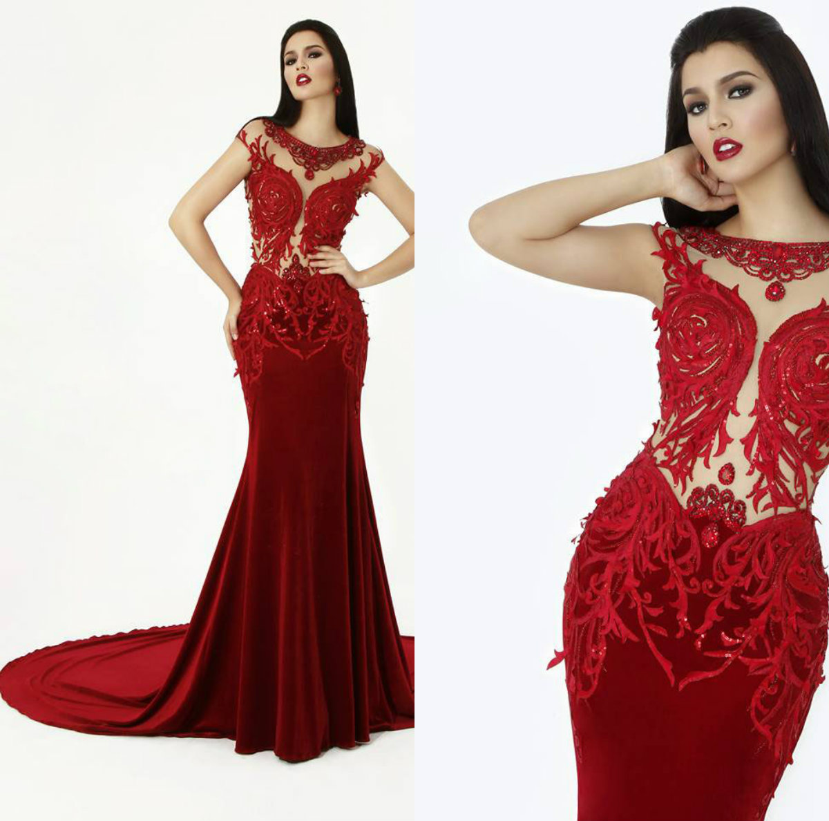 Luxury Mermaid Prom Dresse Jewel Neck Sleeveless Satin Crystal Party Dress Sweep Train robes de soirée, Same as image
Luxury Mermaid Prom Dresse Jewel Neck Sleeveless Satin Crystal Party Dress Sweep Train robes de soirée, Same as image
