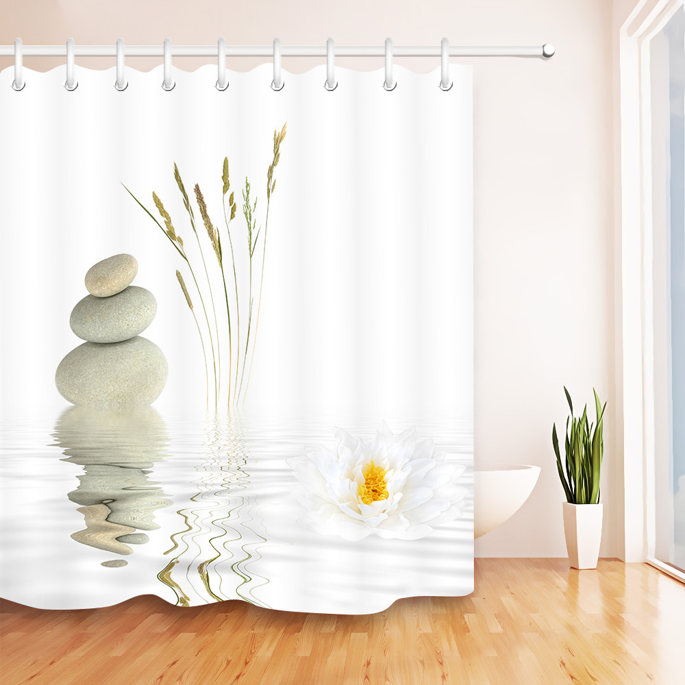 Stones And White Lotus in Water Shower Curtain Zen SPA White Bathroom Waterproof Extra Long Polyester Fabric for Bathtub Decor
Stones And White Lotus in Water Shower Curtain Zen SPA White Bathroom Waterproof Extra Long Polyester Fabric for Bathtub Decor