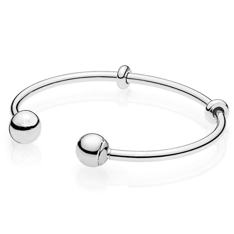 Cuff Top Quality MOMENTS Silver Open Bangle With Caps Bracelet Fit Women Bead Charm 925 Sterling Europe Jewelry
Cuff Top Quality MOMENTS Silver Open Bangle With Caps Bracelet Fit Women Bead Charm 925 Sterling Europe Jewelry