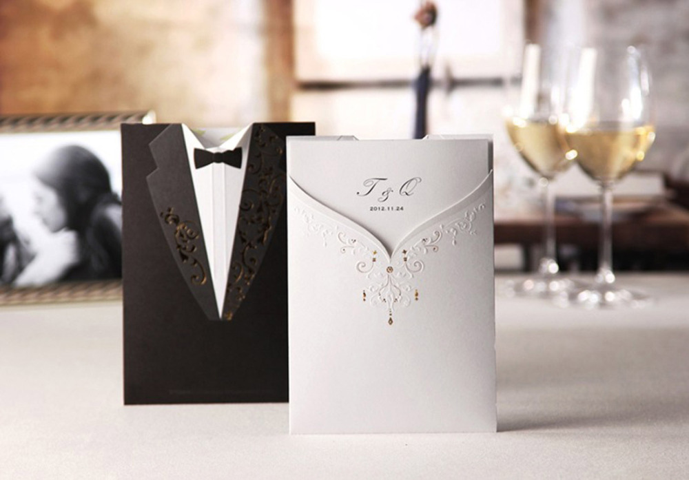1pccs Wishmade Laser Cut Wedding Invitations Groom and Bride Wedding Invites Cards For Engagement Party Bridal Shower CW2011 
1pccs Wishmade Laser Cut Wedding Invitations Groom and Bride Wedding Invites Cards For Engagement Party Bridal Shower CW2011