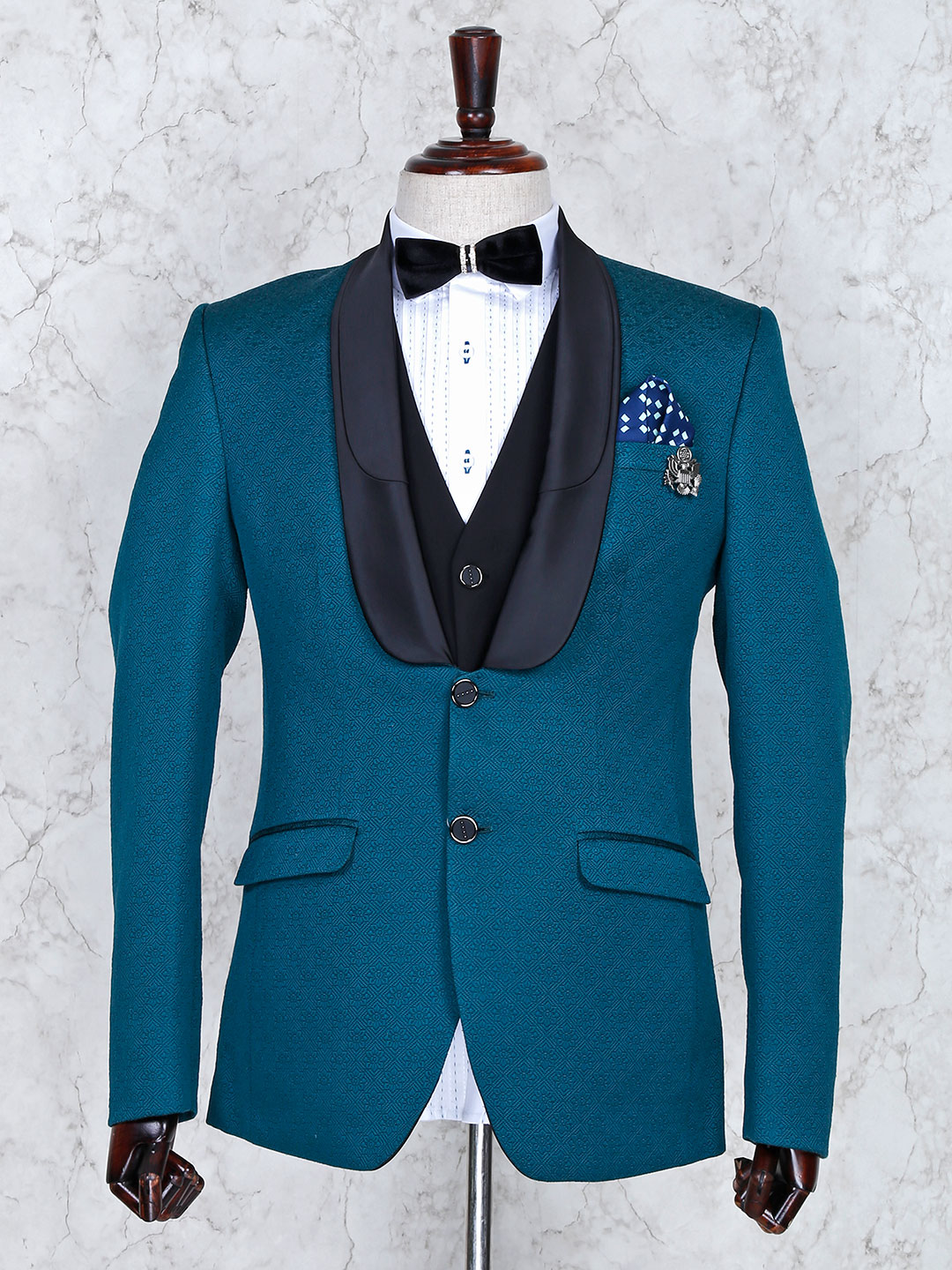 High Quality 2 Pieces Wedding Tuxedos Shawl Lapel Two Button Groom Wear Formal Party Prom Men Suit Blazer(Jacket+Pants)