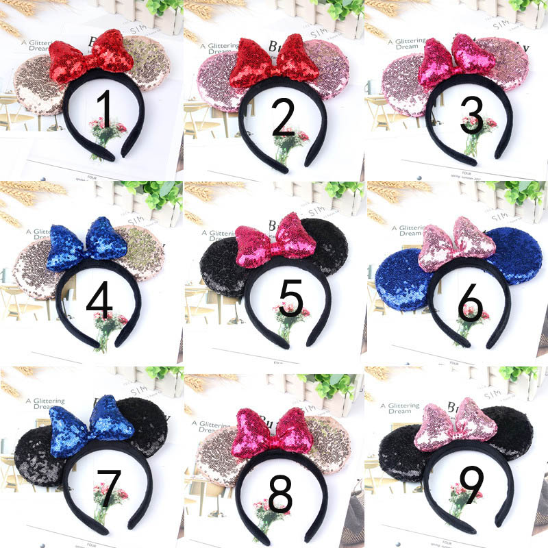 Girl Cute Black Mouse Sequin Crown Ears Hairband With Sequin Hair Bow Kids Bling Glitter Hair Bands Holiday Hair Accessories For Children C2, Size:bow 4.5inch
Girl Cute Black Mouse Sequin Crown Ears Hairband With Sequin Hair Bow Kids Bling Glitter Hair Bands Holiday Hair Accessories For Children C2, Size:bow 4.5inch