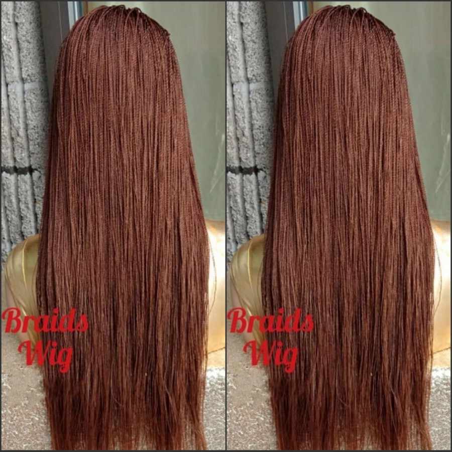 200density full Mixed brown color Havana Twist wig brazilian hair full lace front braid wig Senegalese Twist synthetic wig for africa women