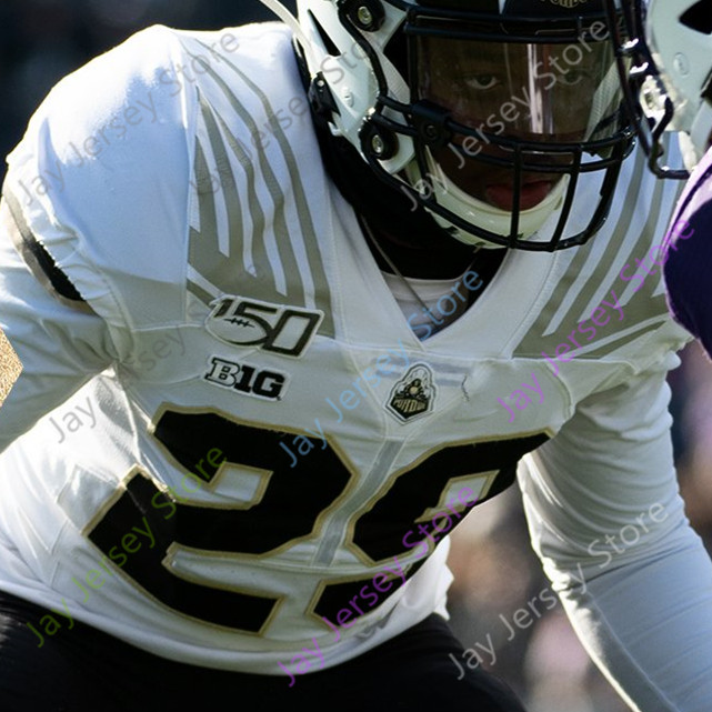 Custom Purdue Football Jersey Drew Brees Jack Plummer Doerue David Bell George Karlaftis Derrick Barnes Brycen Hopkins Top