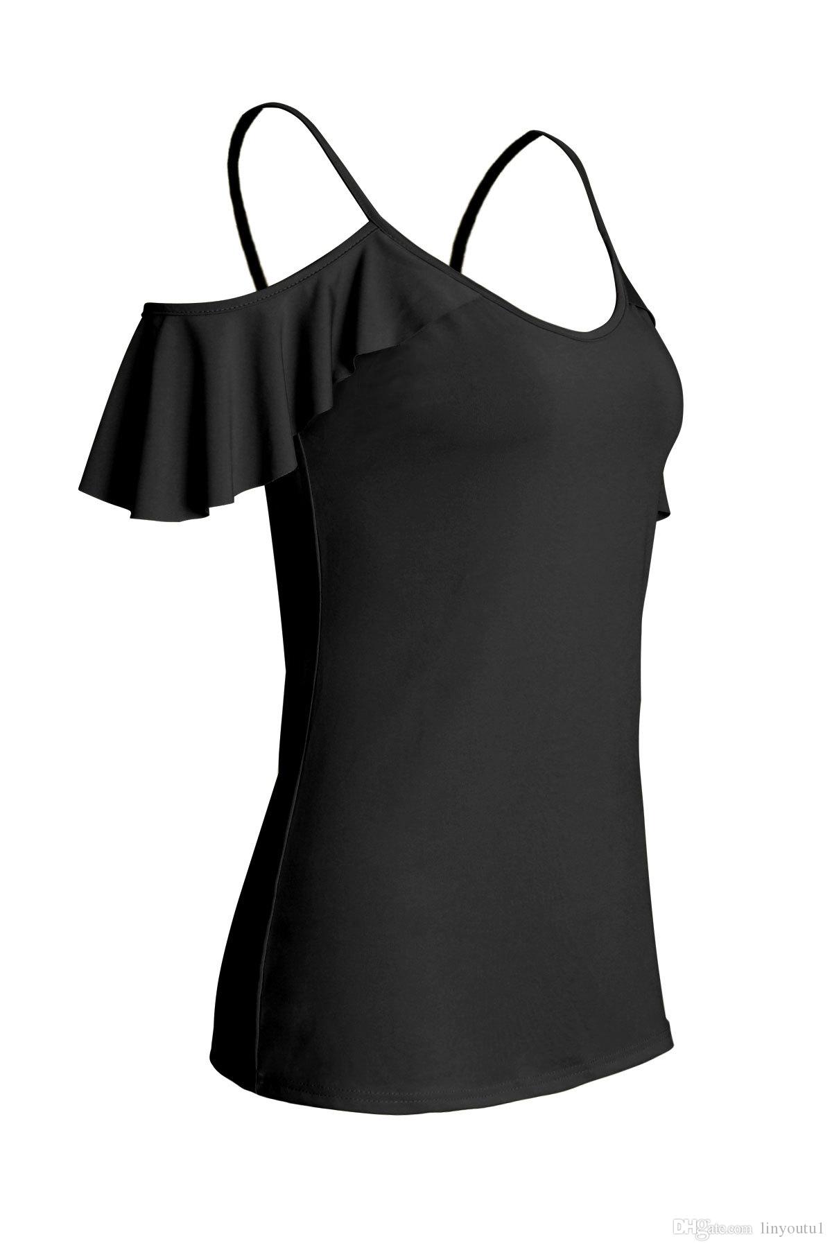 2020 Sexy Off Shoulder Top Blouse Women Half Sleeve Spaghetti Strap Ruffle Womens Tops And Blouses Summer 2019 Shirt