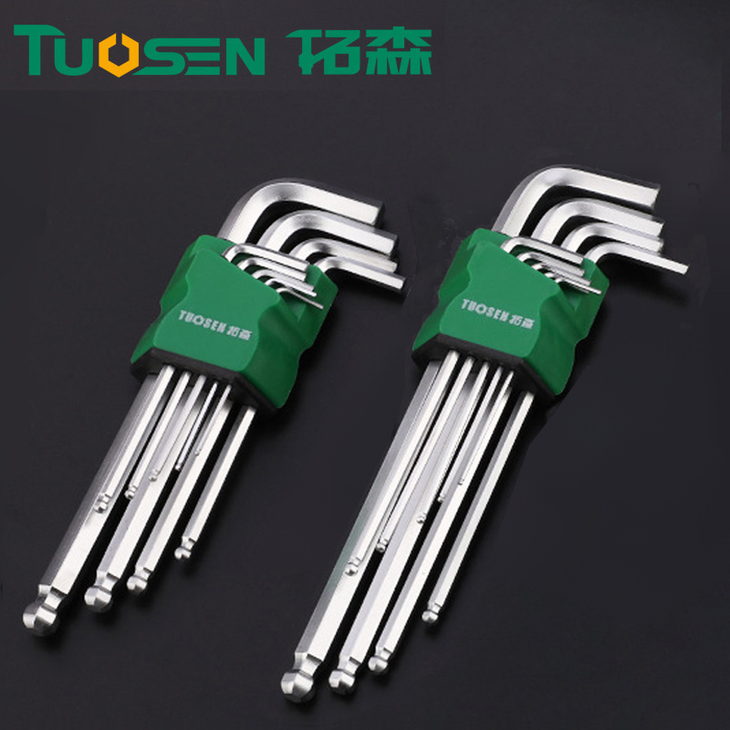 TUOSEN 9Pcs Steel L-Shape Allen Hex Key Repair Tools Powerful Type Allen Wrench Set Ball Head niversal Key Hexagon
TUOSEN 9Pcs Steel L-Shape Allen Hex Key Repair Tools Powerful Type Allen Wrench Set Ball Head niversal Key Hexagon