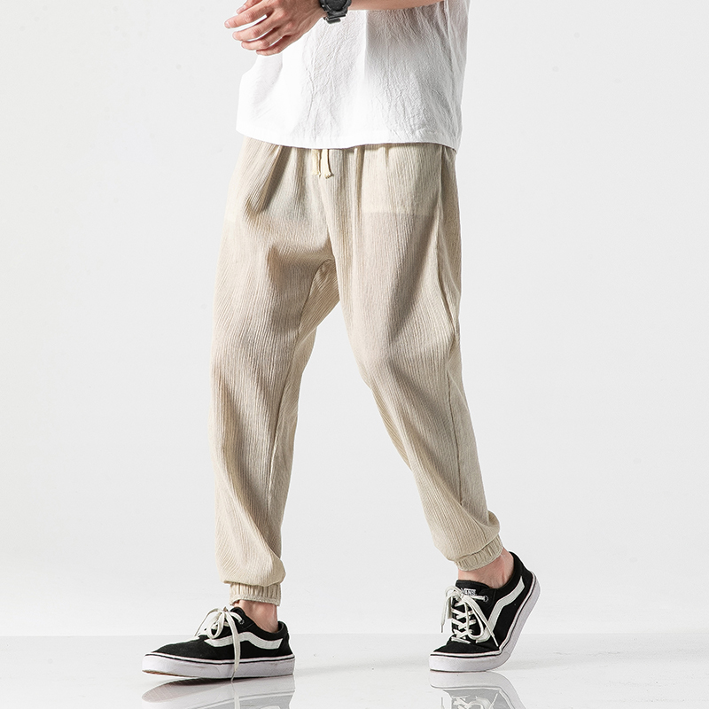 Men's Pants Thin Linen Fashion Solid Color Casual Drawstring Joggers Man Streetwear Wild Hip-hop Loose Trousers Mens -5XL, Black
Men's Pants Thin Linen Fashion Solid Color Casual Drawstring Joggers Man Streetwear Wild Hip-hop Loose Trousers Mens -5XL, Black