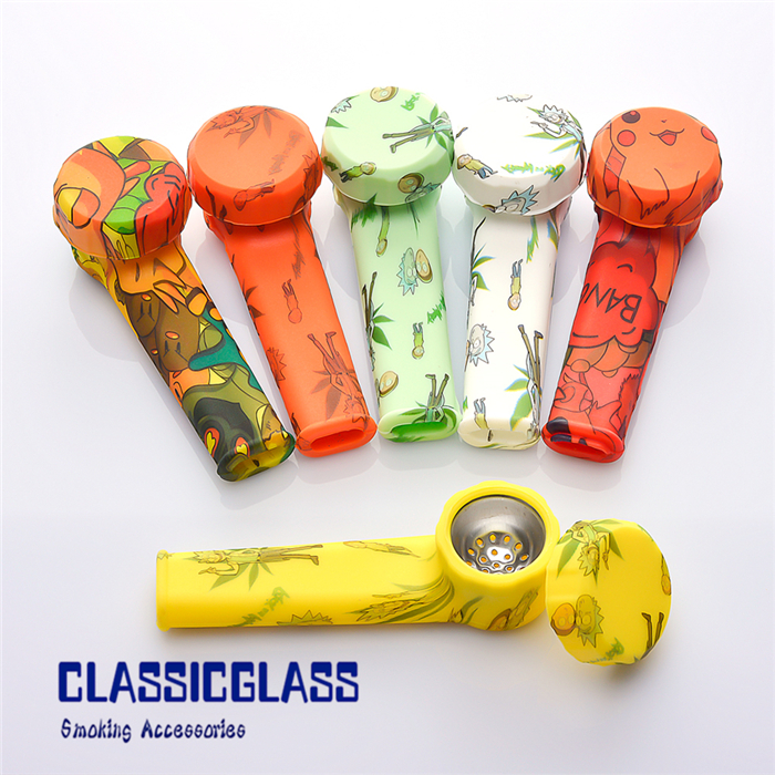 Silicone Hand Pipe With Iron Bowl & silicone cap Colorful silicone pipes Herb Smoking Pipes Tobacco Hand Tool
Silicone Hand Pipe With Iron Bowl & silicone cap Colorful silicone pipes Herb Smoking Pipes Tobacco Hand Tool