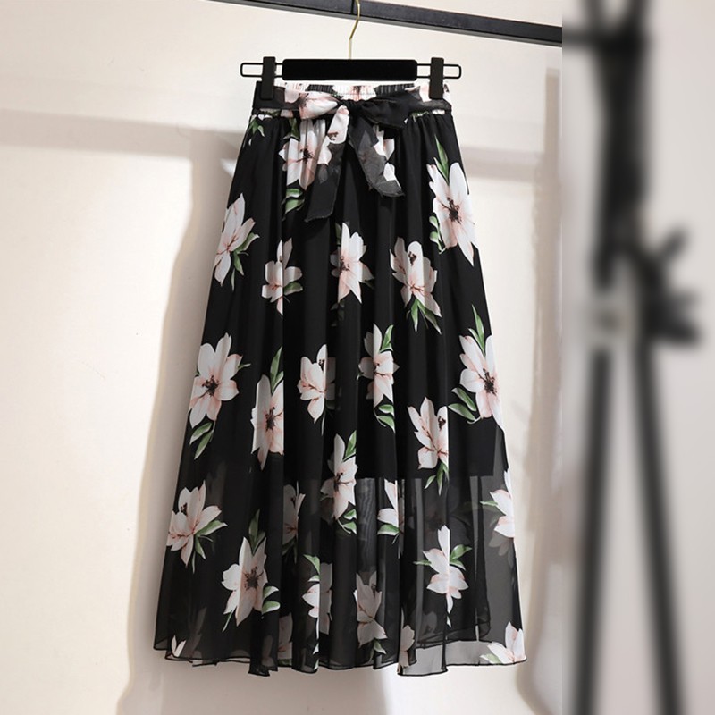 Women Big Swing Floral Printed Chiffon Skirt Summer Bohemian Style Travel Holiday Long Skirt Beach
Women Big Swing Floral Printed Chiffon Skirt Summer Bohemian Style Travel Holiday Long Skirt Beach