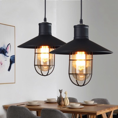 2021 pendant lights vintage style pendant lamps rounded metal lamp shade Kichler pendant lighting Linear Suspension Lighting black color