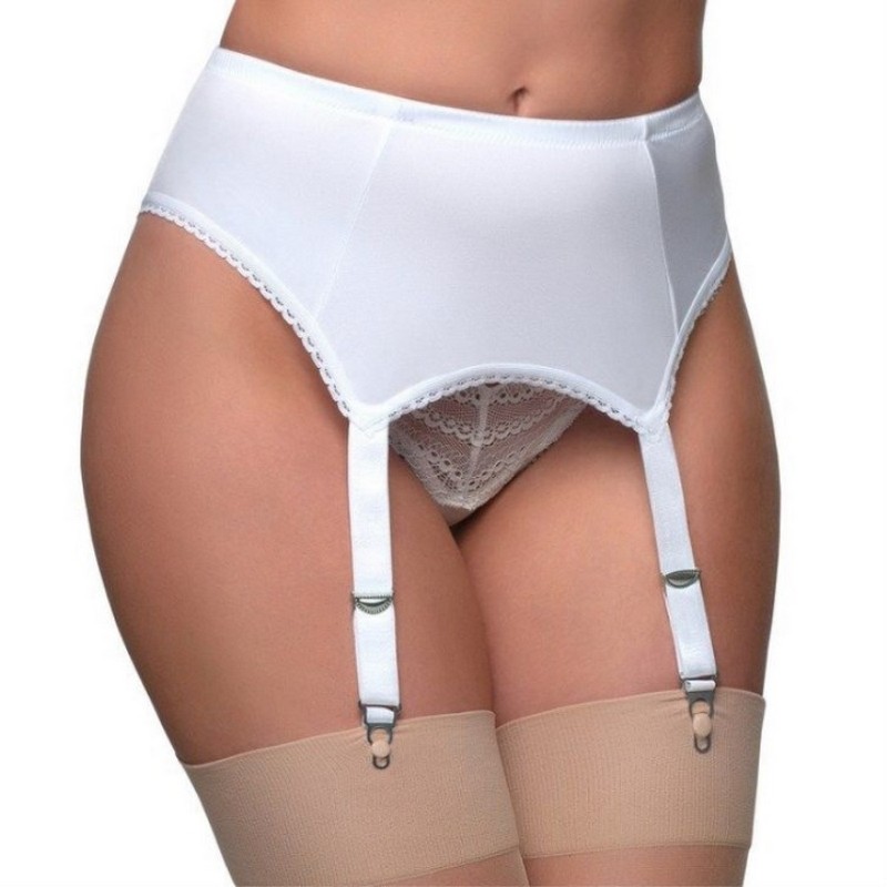 Sexy Wome Night Clubwear Silky Satin 3 Hook & Eye 6-Metal Buckles Straps Lingerie Suspender Elastic Garter Belt S-XXL No Stocking Multicolor