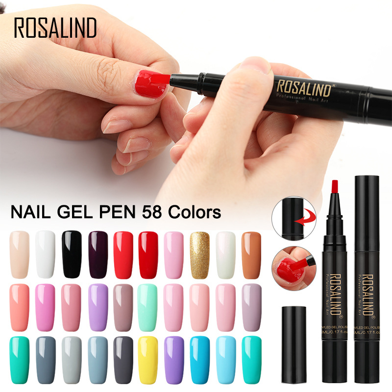One Step Gel Nail Polish Pen 5ML 58 Colors Soak Off Top White Nail Brush Pen Nails Art Semi Permanent UV Hybrid, Red;pink
One Step Gel Nail Polish Pen 5ML 58 Colors Soak Off Top White Nail Brush Pen Nails Art Semi Permanent UV Hybrid, Red;pink