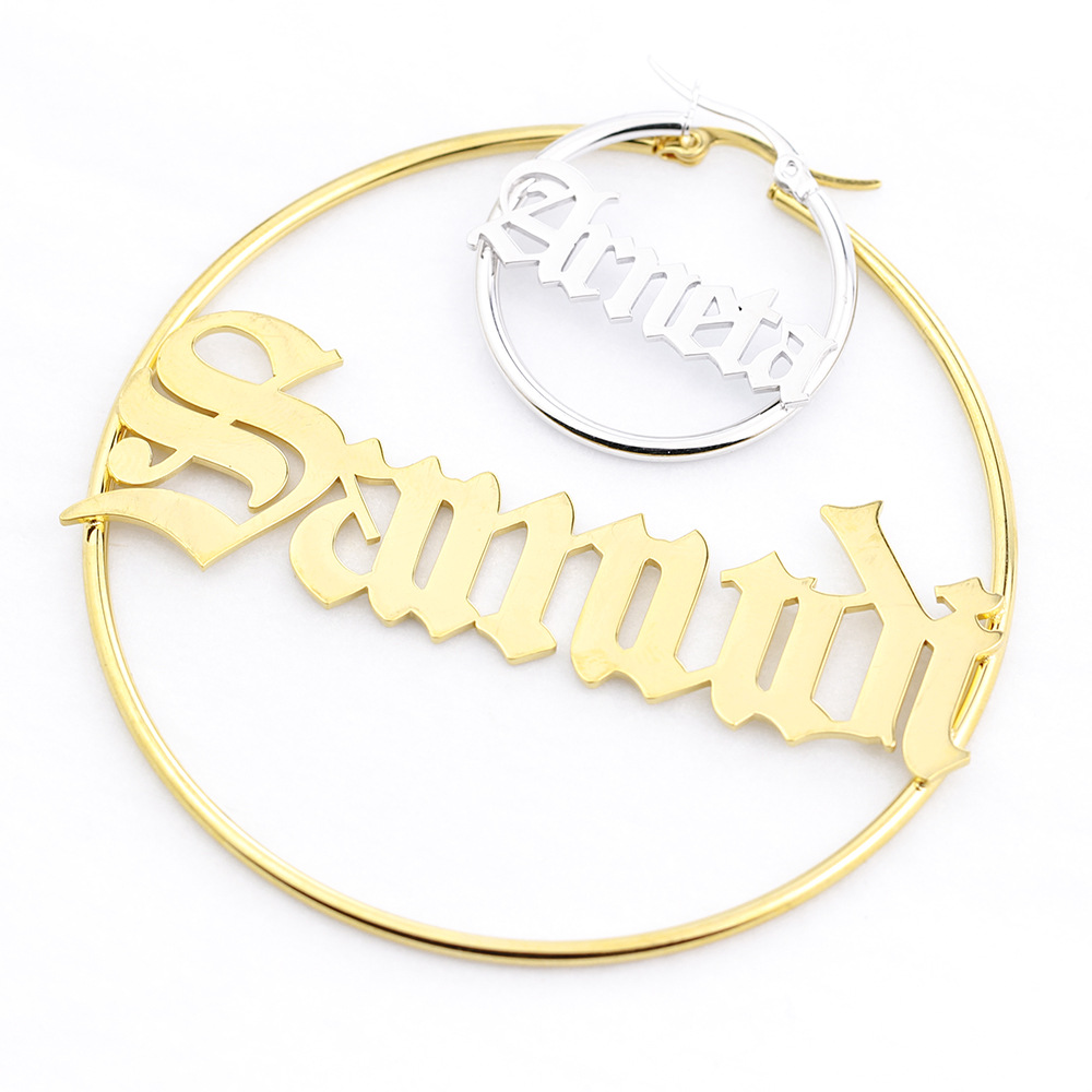 3-5-7 cm Big Hoop Earrings For Women Personalized Name Custom Jewelry Stainless Steel Rose Gold Earings Fashion Jewelry 2020
3-5-7 cm Big Hoop Earrings For Women Personalized Name Custom Jewelry Stainless Steel Rose Gold Earings Fashion Jewelry 2020