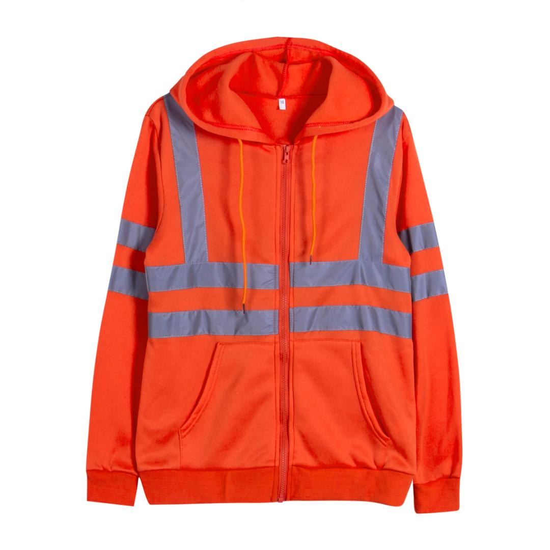 Men Fireworker Style Zipper Hooded Sweatshirt Jacket Jumper Zipper Fleece Hoodie Work Casual Warm Hoody Sweatshirts