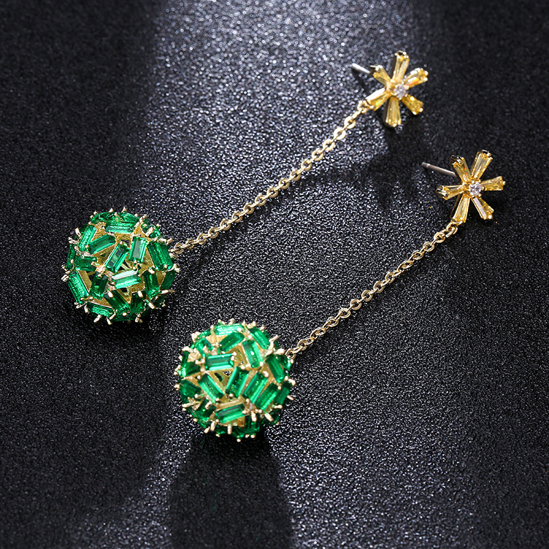 Dangle & Chandelier Bilincolor Colorful Snow Ball Tassel Insert Zircon Earrings For Women Weeding Party And Gift
Dangle & Chandelier Bilincolor Colorful Snow Ball Tassel Insert Zircon Earrings For Women Weeding Party And Gift